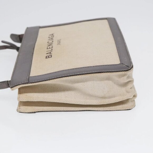BALENCIAGA Shoulder Bag Canvas Gray Beige Silver 390641 Auth ep5489 - Picture 6 of 16